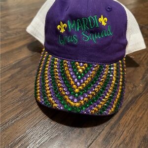 Mardi Gras Squad Purple and Gold Cap
